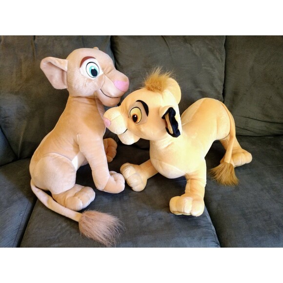 Vintage Disney Plush The Lion King Large Simba And Nala Plush